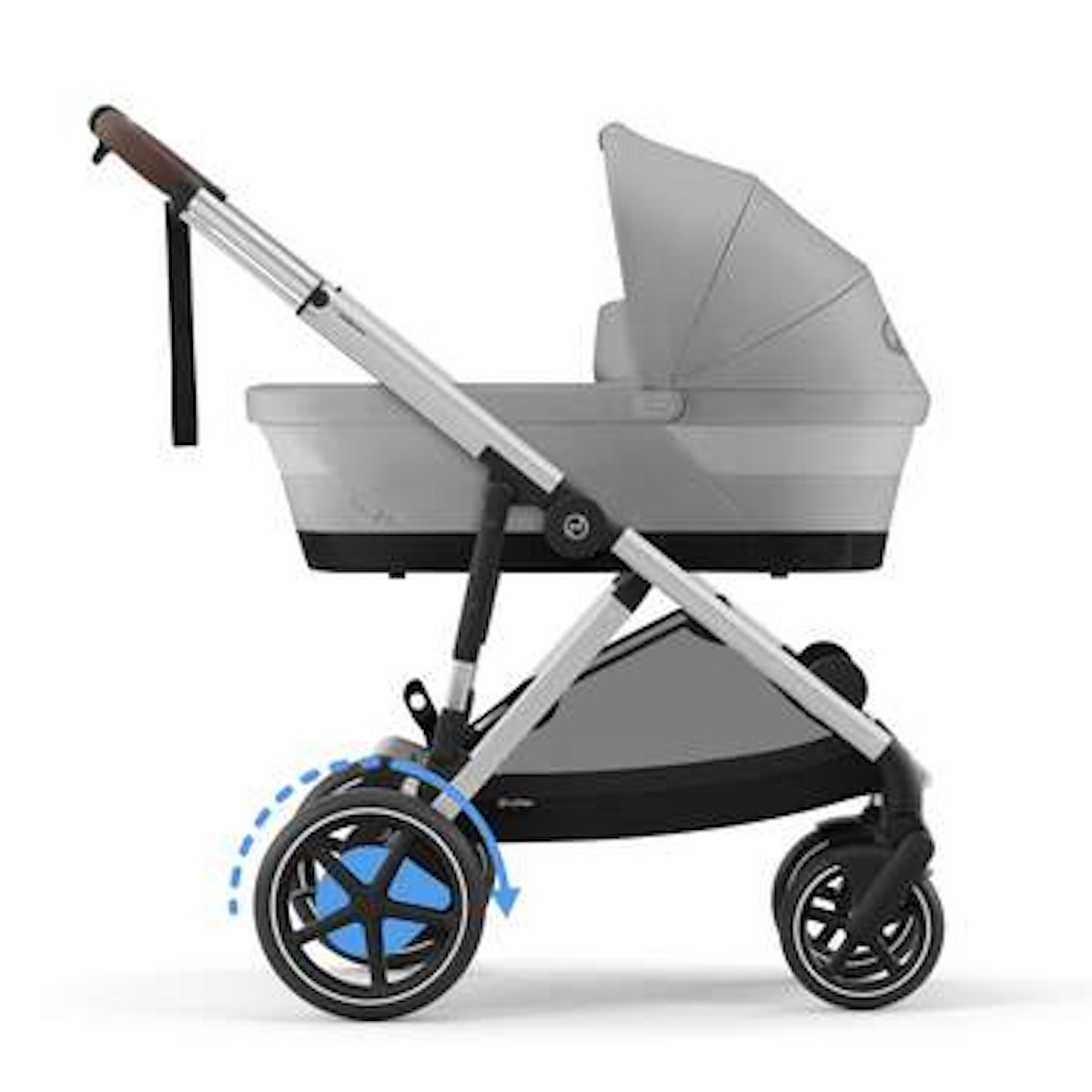 Kinderwagen eGAZELLE S silver BP Cybex Stone Grey