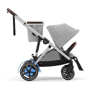 Kinderwagen eGAZELLE S silver BP Cybex Stone Grey