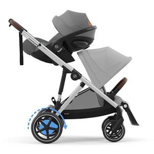 Kinderwagen eGAZELLE S silver BP Cybex Stone Grey