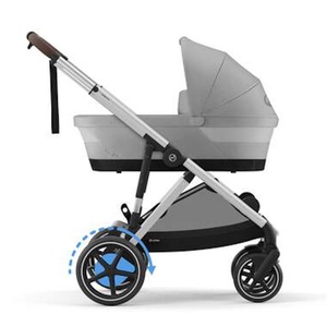 Kinderwagen eGAZELLE S silver BP Cybex Stone Grey