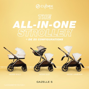 Kinderwagen GAZELLE S BLK Moon Black CYBEX blacK
