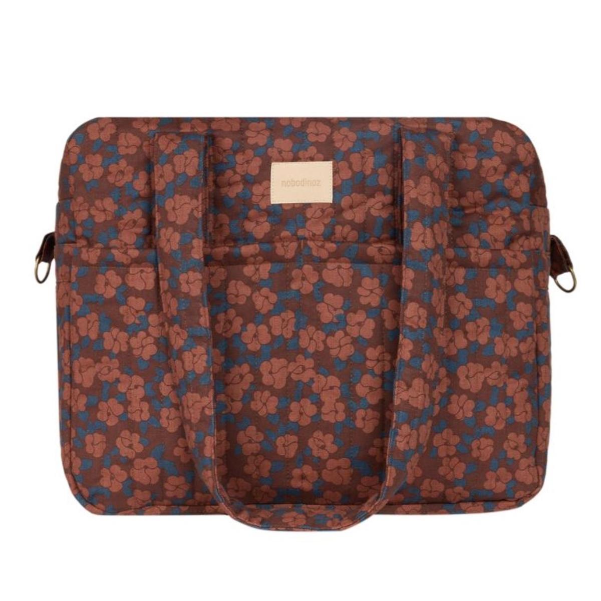 Kinderwagen TascheHYDE PARKNobodinoz maroon poppies