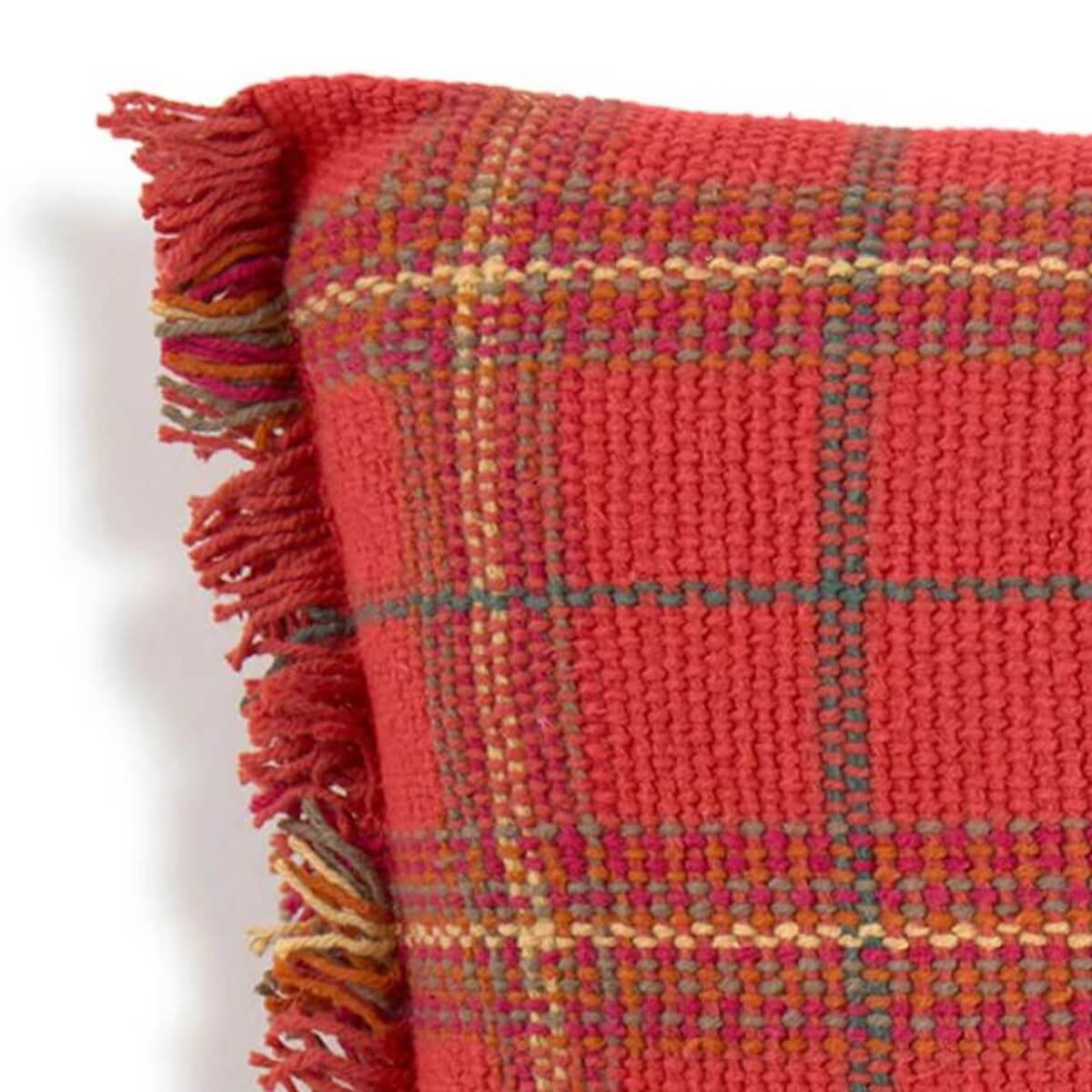 Kissen 25x40cm HANDLOOM Wouf wouf Lorena Canals mapple red