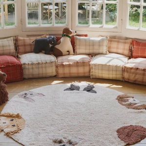 Kissen 25x40cm HANDLOOM Wouf wouf Lorena Canals rose