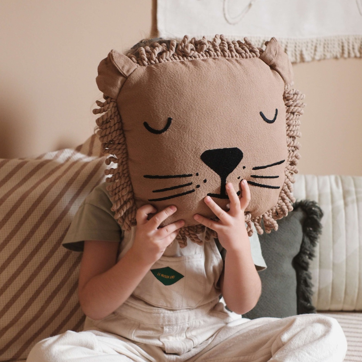 Kissen 34x34cm Nobodinoz Löwe Sesam