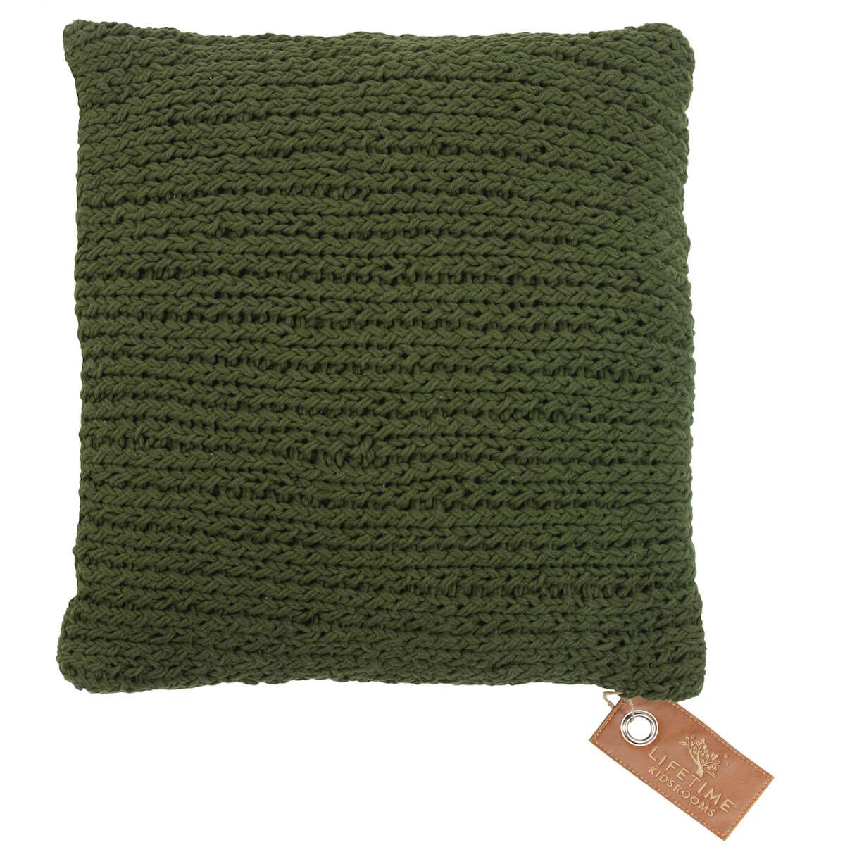 Kissen 45x45cm crochet ADVENTURE Lifetime vert