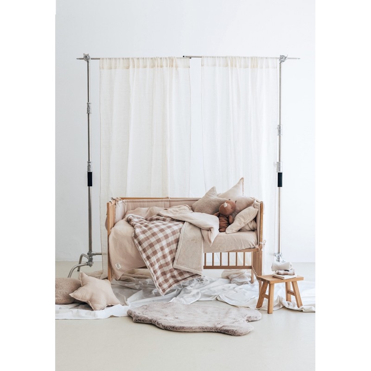 Kissen STAR Babyshower gofre latte