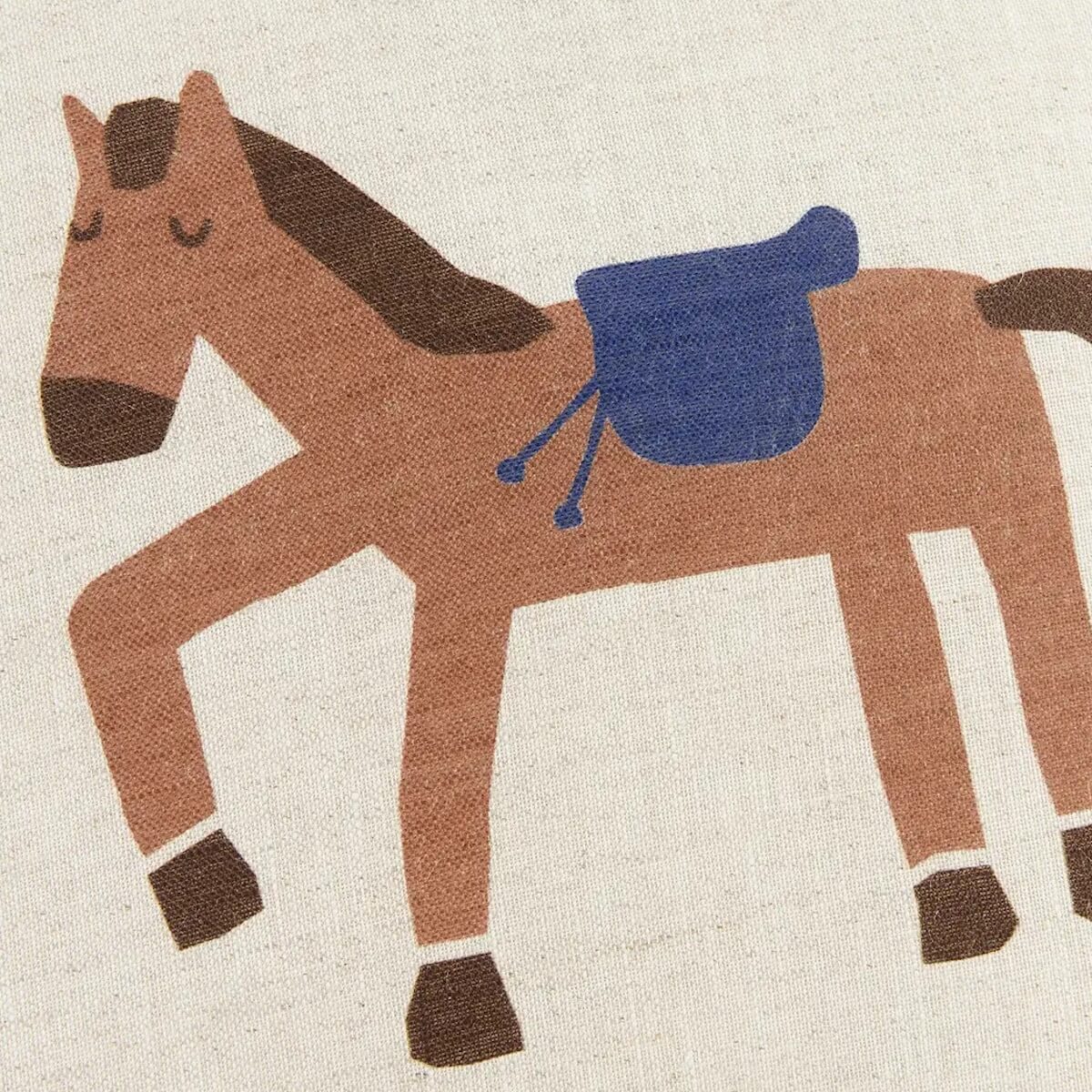 Kissen VIBES 40x40cm Nobodinoz Charcoal Stripes Horse