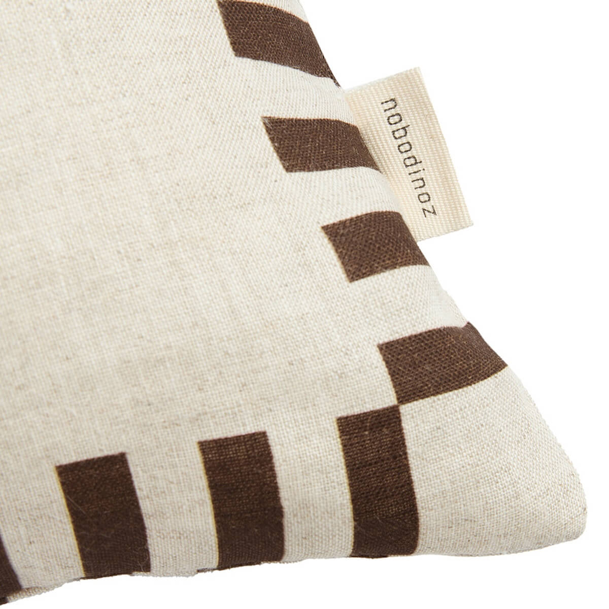 Kissen VIBES 40x40cm Nobodinoz Charcoal Stripes Horse