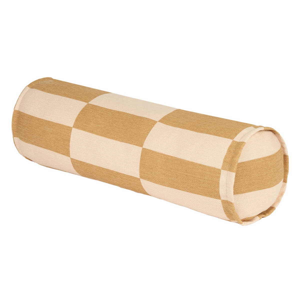 Kissen VIBES rund Nobodinoz Senf & Sand Kacheln