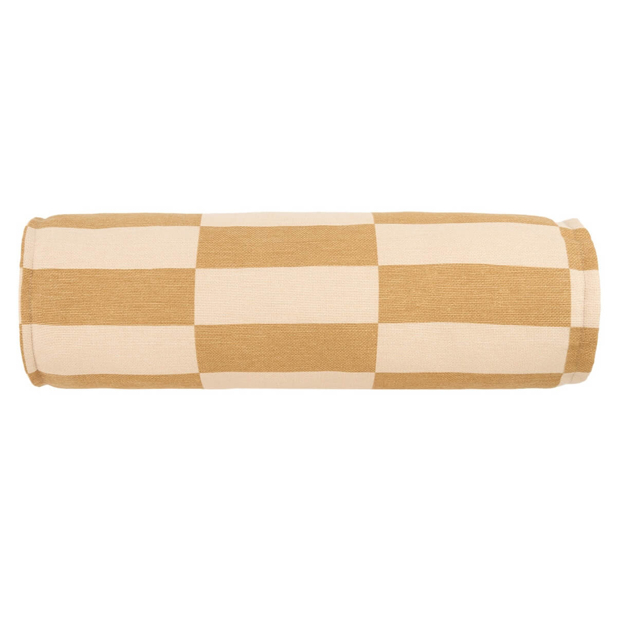 Kissen VIBES rund Nobodinoz Senf & Sand Kacheln