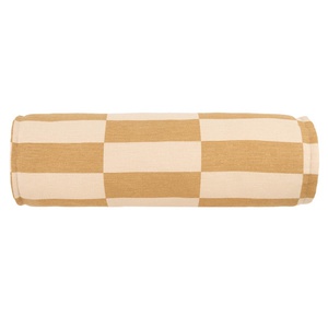 Kissen VIBES rund Nobodinoz Senf & Sand Kacheln