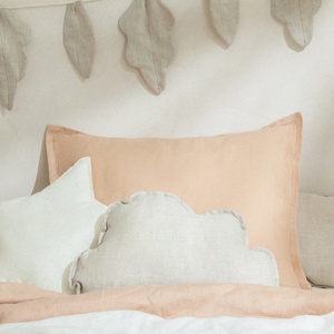 Kissen Wolke Leinen FRANZÖSISCH Nobodinoz Greige