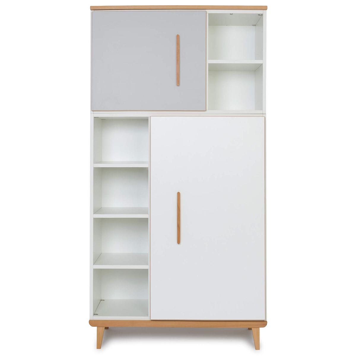 Kleiderschank 173cm 2-türig NADO manhattan grey-white