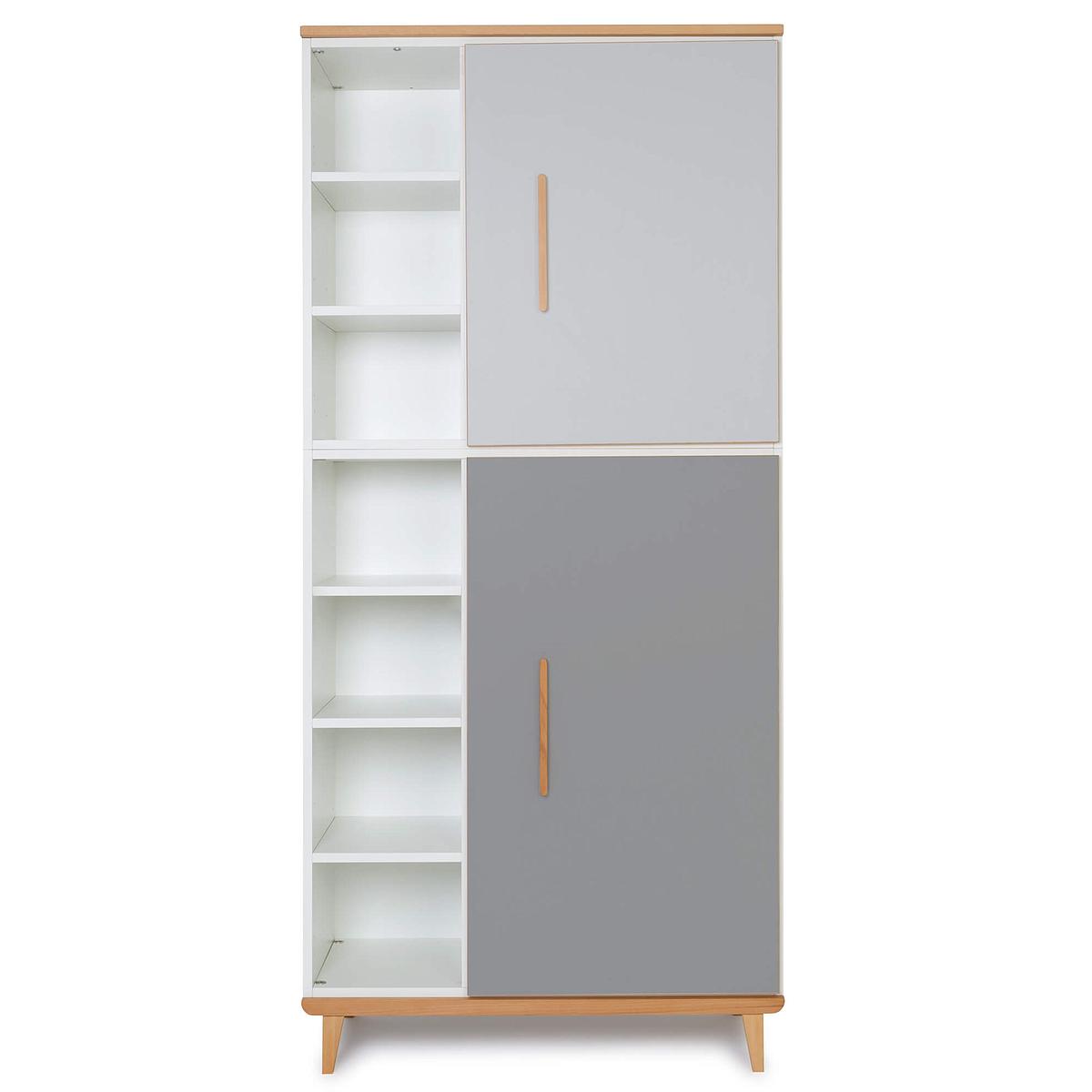 Kleiderschank 198cm 2-türig NADO manhattan grey-slate grey