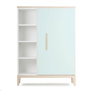 Kleiderschrank 120 cm 1-türig NADO Curve Esche mint