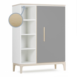 Kleiderschrank 120 cm 1-türig NADO Curve Esche slate grey