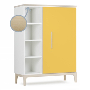 Kleiderschrank 120 cm 1-türig NADO Curve Esche sunshine yellow