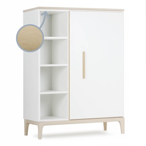 Kleiderschrank 120 cm 1-türig NADO Curve Esche white