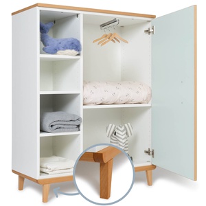 Kleiderschrank 120 cm 1-türig NADO Retro Buche mint