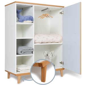 Kleiderschrank 120 cm 1-türig NADO Retro Buche sky blue