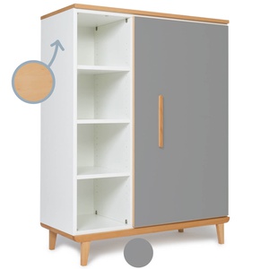 Kleiderschrank 120 cm 1-türig NADO Retro Buche slate grey