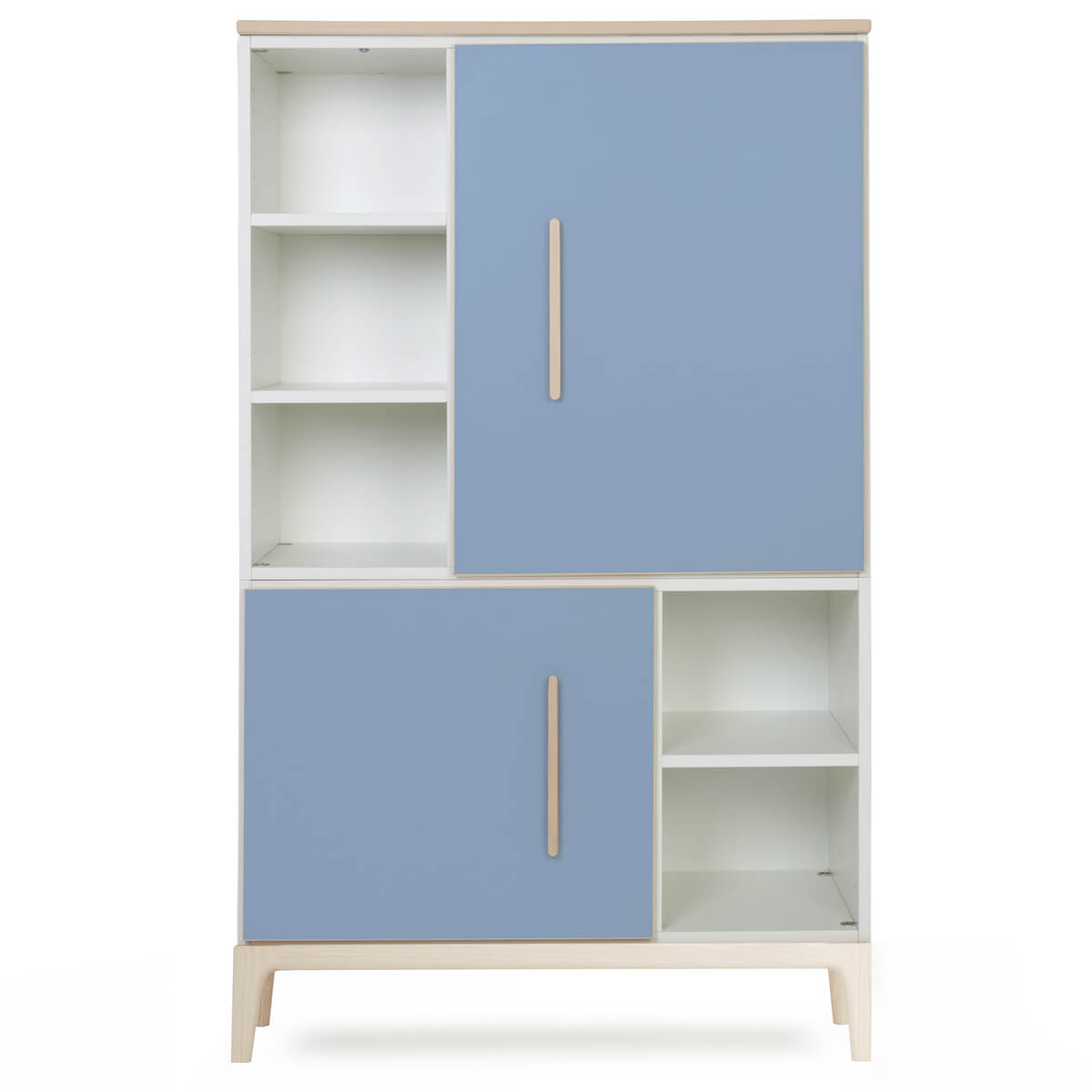 Kleiderschrank 147 cm 2-türig  NADO Curve Esche capri blue