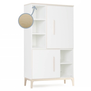 Kleiderschrank 147 cm 2-türig  NADO Curve Esche white
