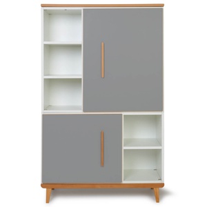Kleiderschrank 147 cm 2-türig  NADO Retro Buche slate grey