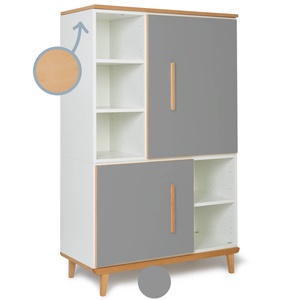 Kleiderschrank 147 cm 2-türig  NADO Retro Buche slate grey
