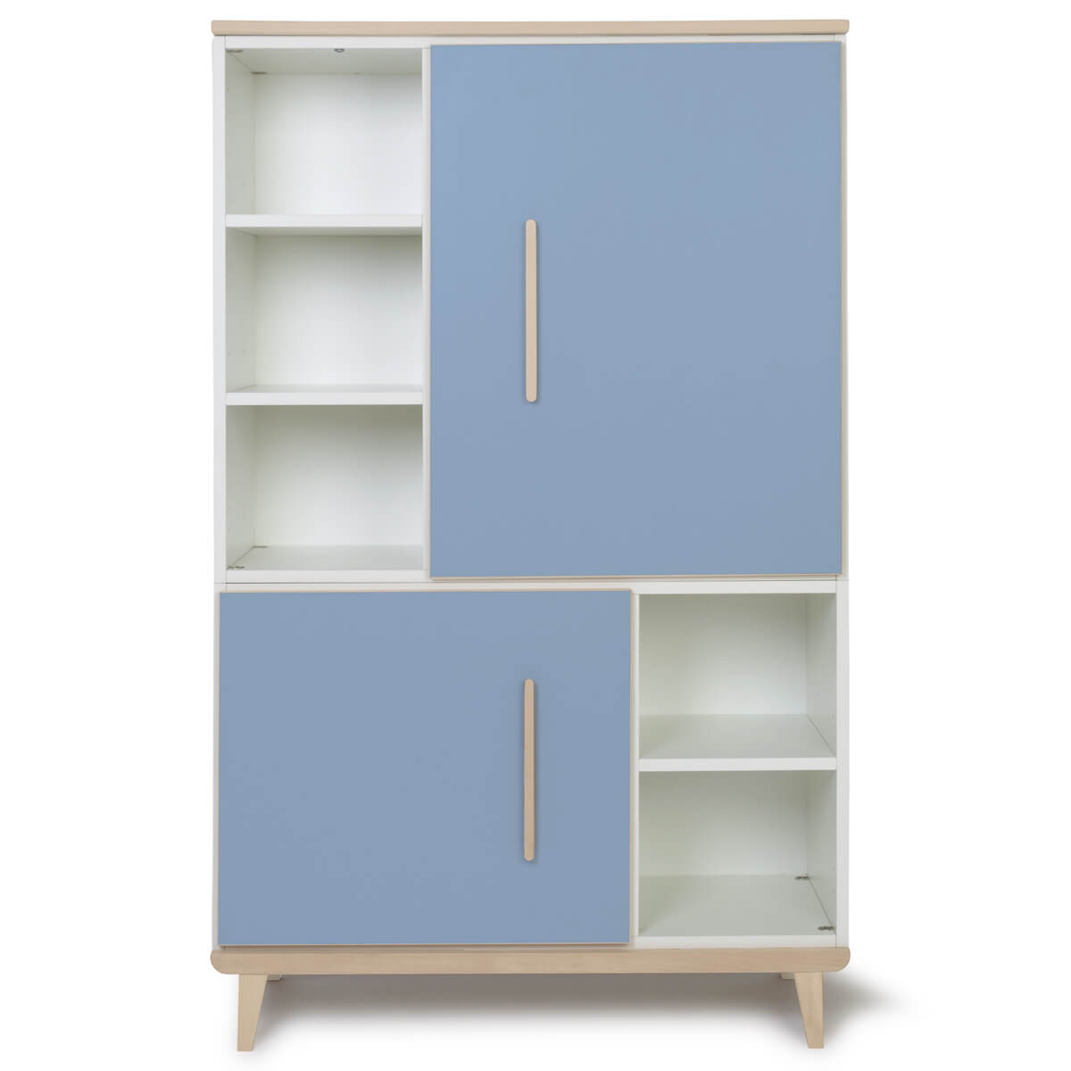 Kleiderschrank 147 cm 2-türig  NADO Retro Esche capri blue