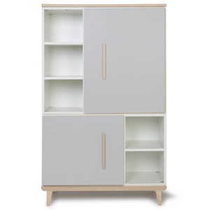 Kleiderschrank 147 cm 2-türig  NADO Retro Esche manhattan grey