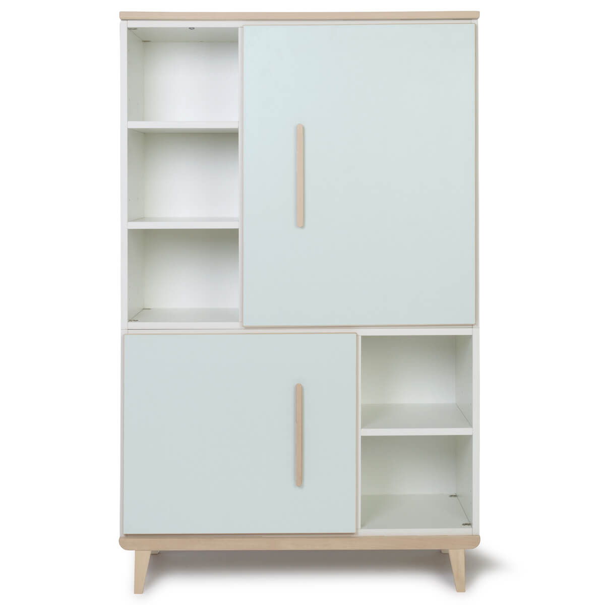 Kleiderschrank 147 cm 2-türig  NADO Retro Esche mint