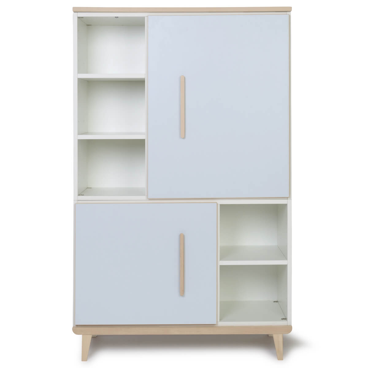 Kleiderschrank 147 cm 2-türig  NADO Retro Esche sky blue