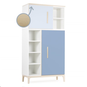 Kleiderschrank 173 cm 2-türig NADO Curve Esche sky blue-capri blue