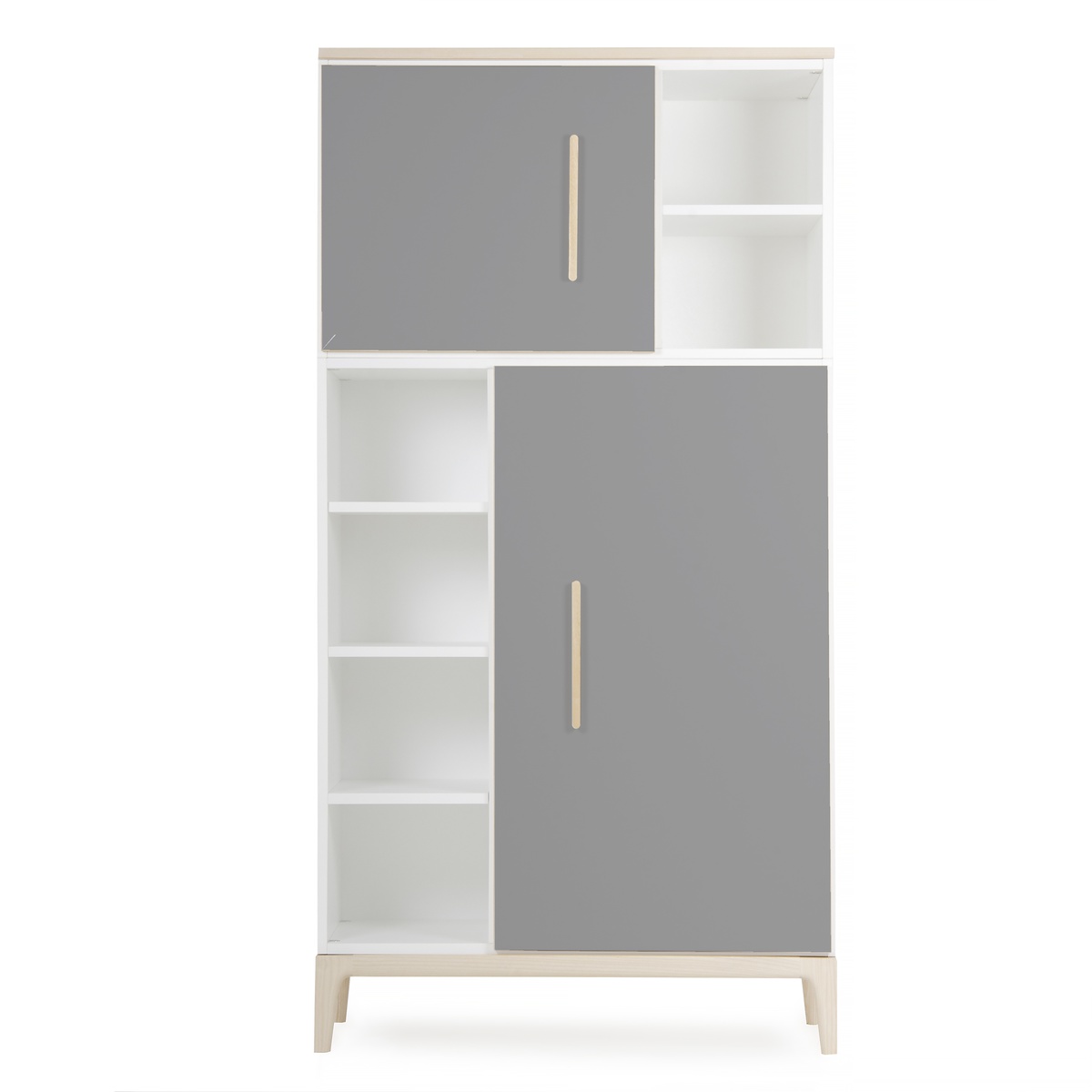 Kleiderschrank 173 cm 2-türig NADO Curve Esche slate grey