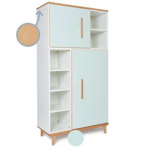 Kleiderschrank 173 cm 2-türig NADO Retro Buche mint