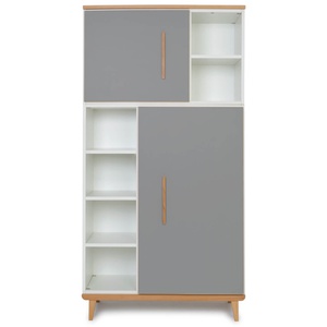 Kleiderschrank 173 cm 2-türig NADO Retro Buche slate grey