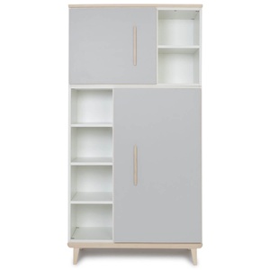 Kleiderschrank 173 cm 2-türig NADO Retro Esche manhattan grey