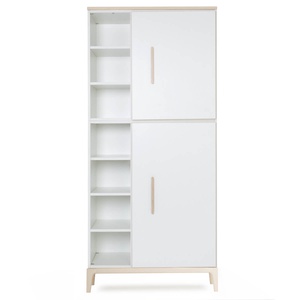Kleiderschrank 198 cm 2-türig  NADO Curve Esche white