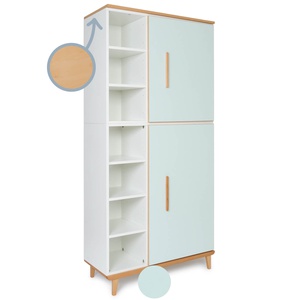 Kleiderschrank 198 cm 2-türig  NADO Retro Buche mint