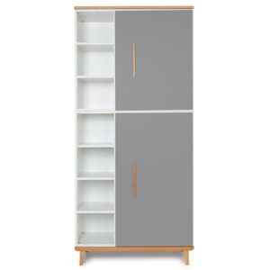 Kleiderschrank 198 cm 2-türig  NADO Retro Buche slate grey