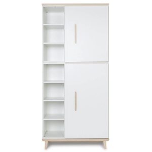 Kleiderschrank 198 cm 2-türig  NADO Retro Esche white