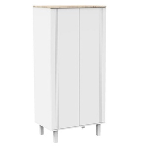 Kleiderschrank 2 Ports ELEONORE Sauthon blanche