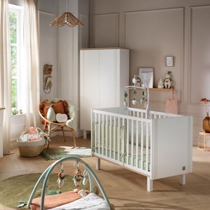 Kleiderschrank 2 Ports ELEONORE Sauthon blanche