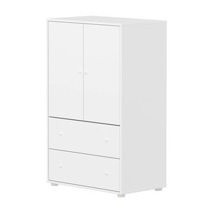 Kleiderschrank 2 Ports und 2 Tiroire SAGA Flexa weiß