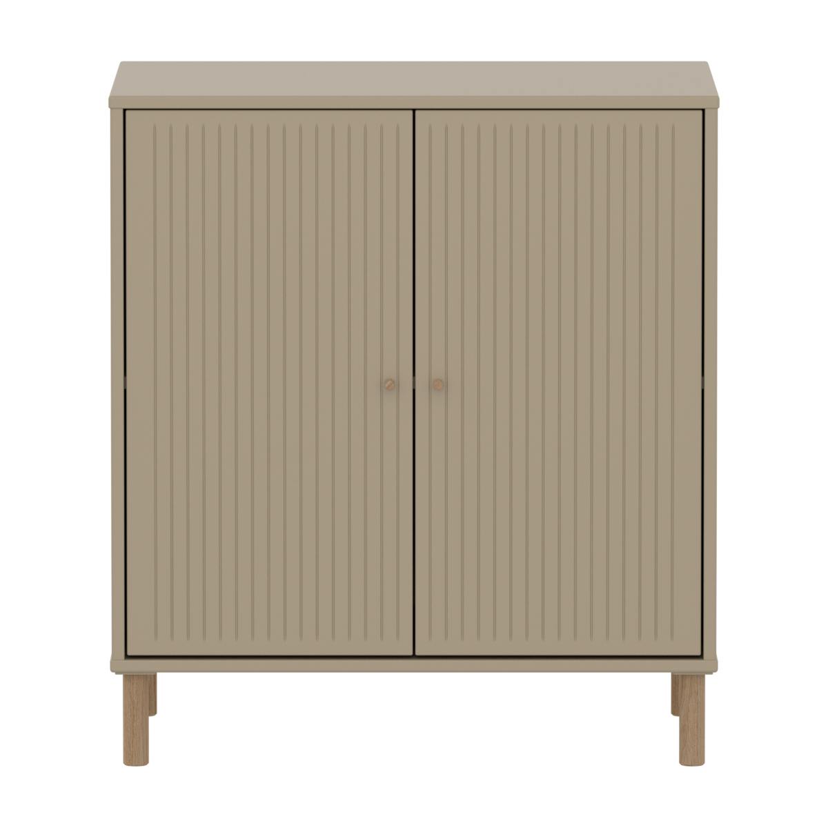 Kleiderschrank 2 Türen Rillen mit Fuß SAGA Flexa Hafer Eiche