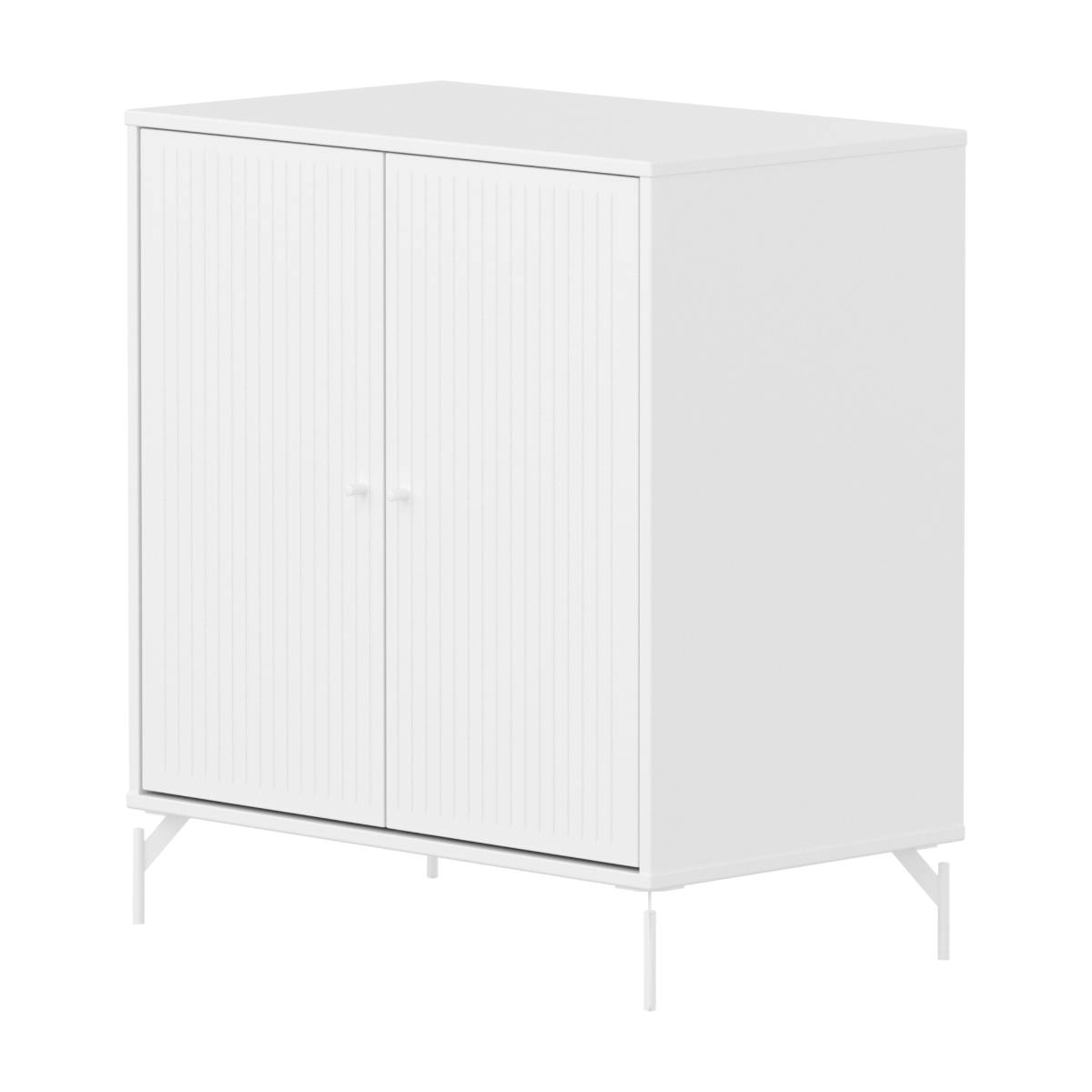 Kleiderschrank 2 Türen Rillen mit Fuß SAGA Flexa weiß