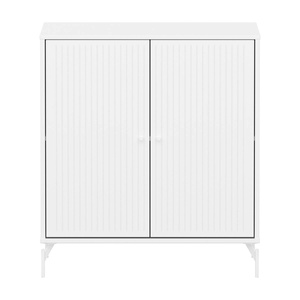 Kleiderschrank 2 Türen Rillen mit Fuß SAGA Flexa weiß