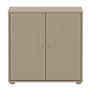 Kleiderschrank 2 Türen Rillen SAGA Flexa Eiche Hafer hellgrau